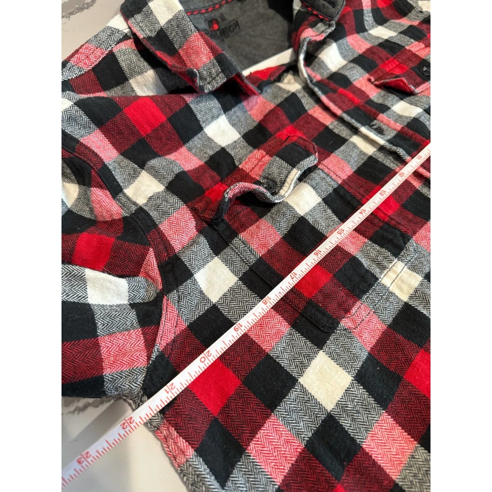 Woolrich Men's Flannel Long-Sleeve Shirt Size Large Red Black - Picture 6 of 7